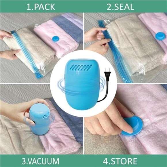 Vacuum Storage Bags with Electric Pump Space Saver for Clothes Blankets Bedding - Picture 7 of 8